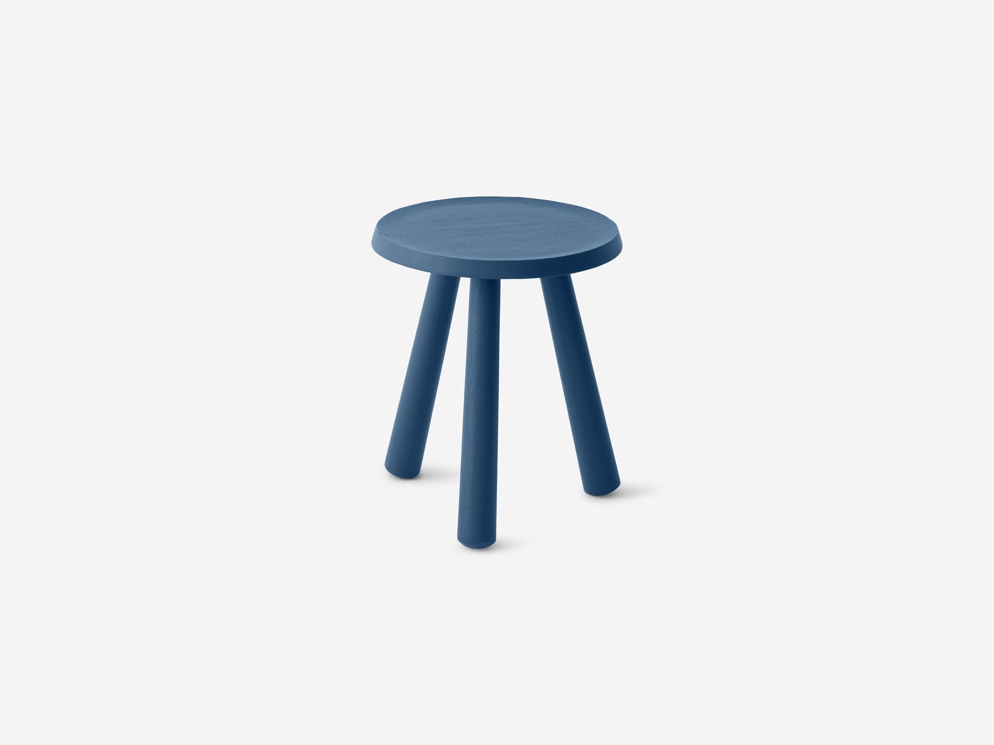 Blue milk stool front view